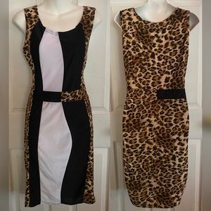 Stretchy leopard print dress